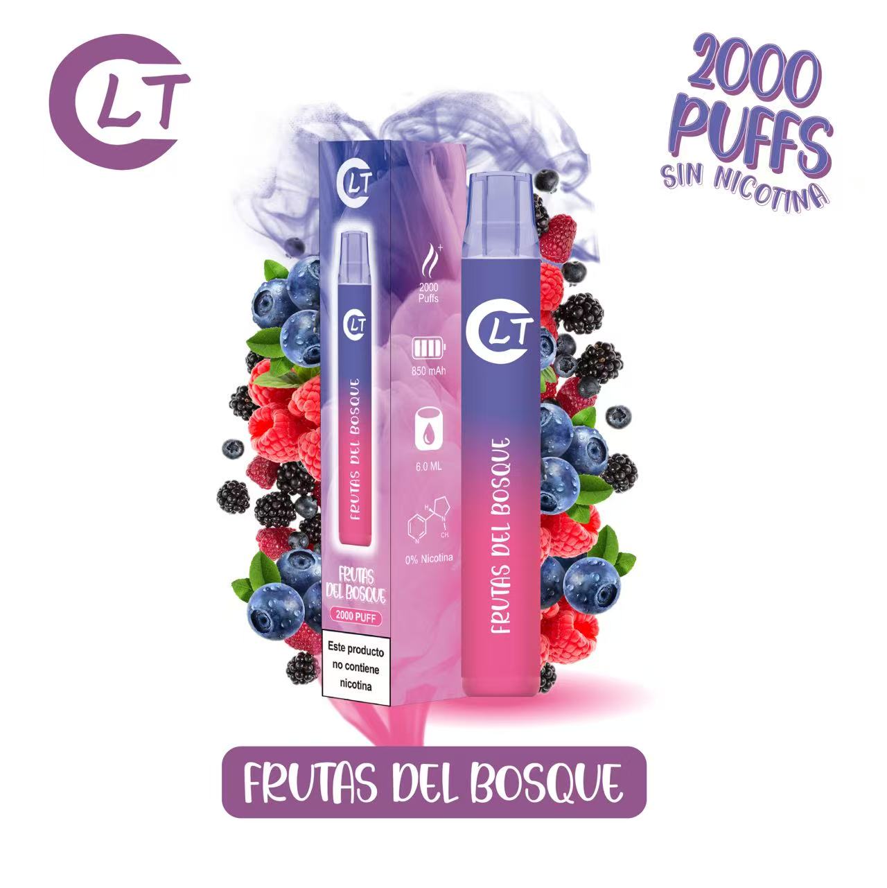 LT Vaper sin nincotina desechable de sabores 2000 caladas de puro sabor, disfruta de la mejor experiencia de vapeo con LT