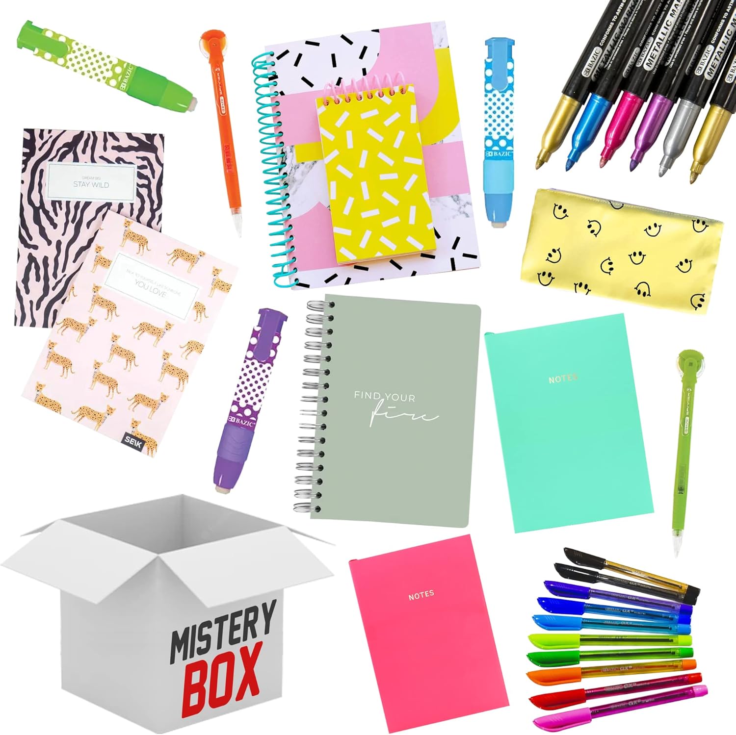 Caja Misteriosa de Papelería Cute: Sorpresa de Artículos Escolares & Oficina ✏️📒