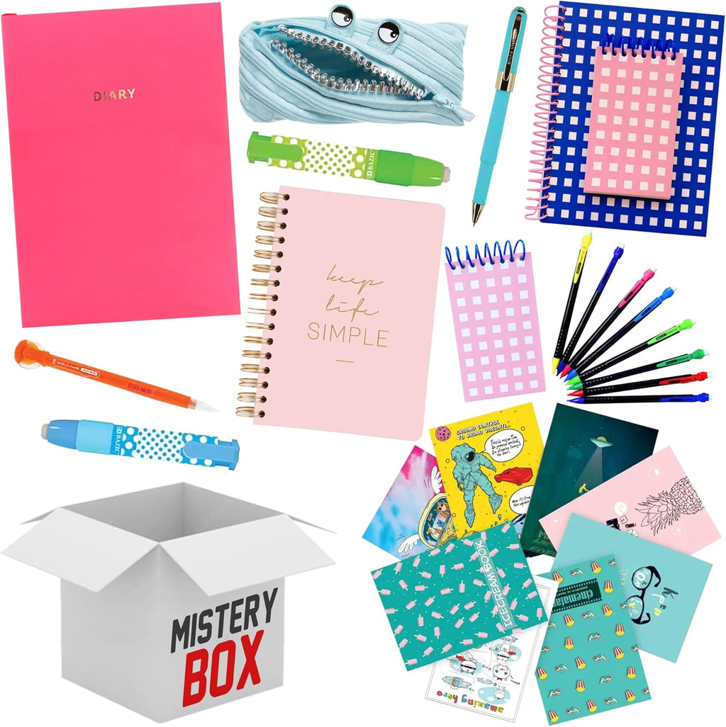 Caja Misteriosa de Papelería Cute: Sorpresa de Artículos Escolares & Oficina ✏️📒