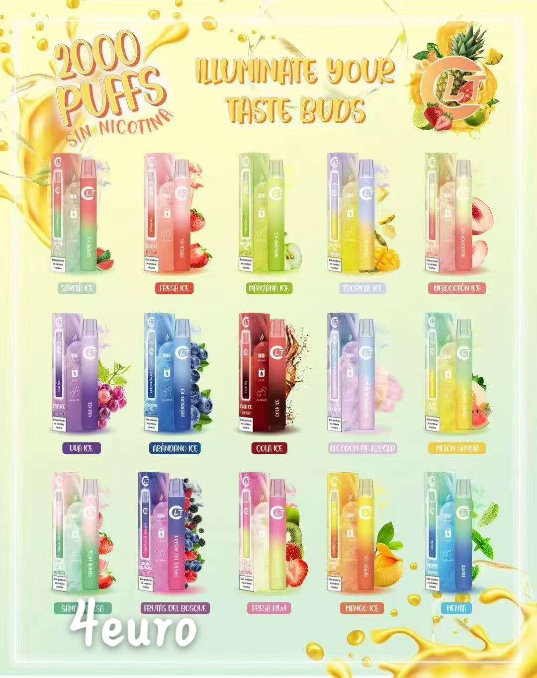 LT Vaper sin nincotina desechable de sabores en 999 caladas de puro sabor, disfruta de la mejor experiencia de vapeo con LT